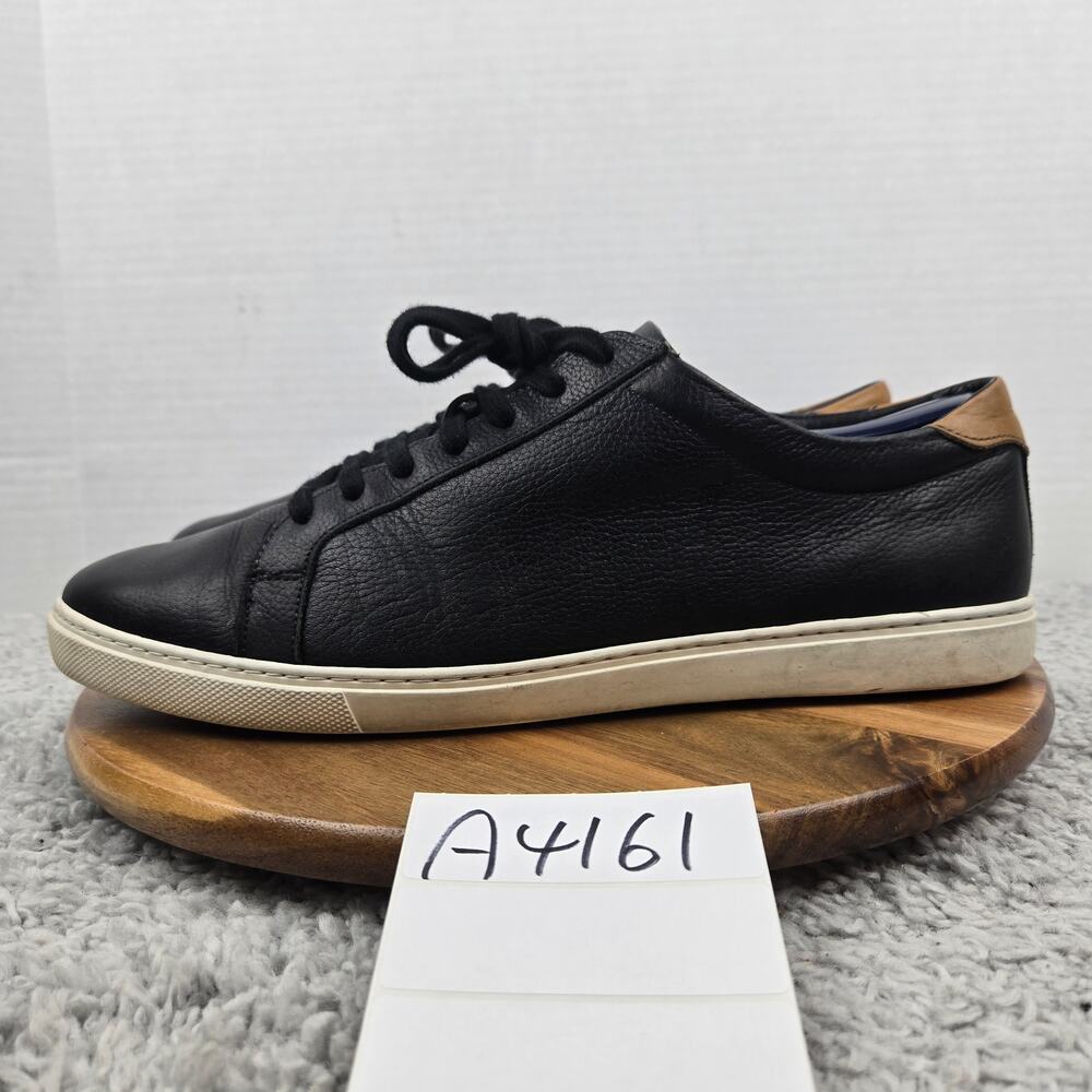 Allen Edmonds Mens 11.5D Courtside Black Leather Lace Up Daily Sneaker 3577